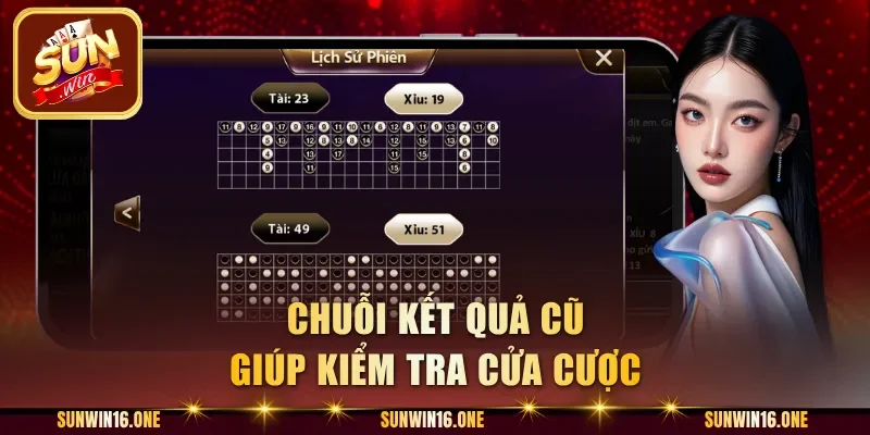 Chuỗi kết quả cũ giúp kiểm tra cửa cược