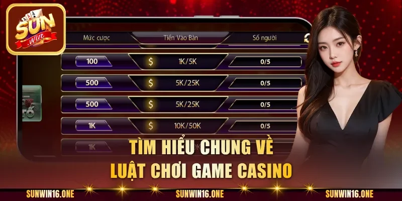 Tìm hiểu chung về luật chơi game casino